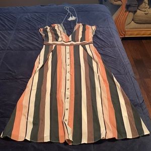Multi colored, striped dress
